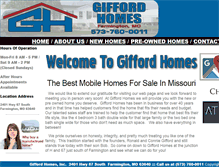 Tablet Screenshot of giffordhomesinc.com
